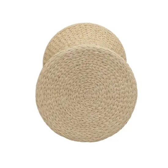 Household Essentials 21" Woven Paper Rope Hourglass End Table White {6}