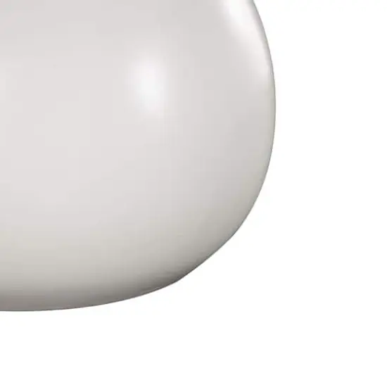 8" White Speckled Ceramic Minimalistic Vase {5}