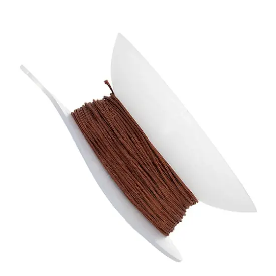 John Bead Lovely Knots 1mm Asian Knotting Cord with Bobbin, 50yd. Light Chocolate {3}