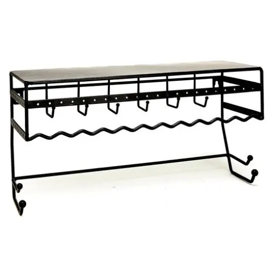 Simplify 14" Black Wall Mount Jewelry & Accessory Organizer {1}