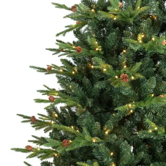 6.5ft. Pre-Lit Real Touch&trade; Shenandoah Pine Artificial Christmas Tree with Pinecones, Warm White LED Lights {5}