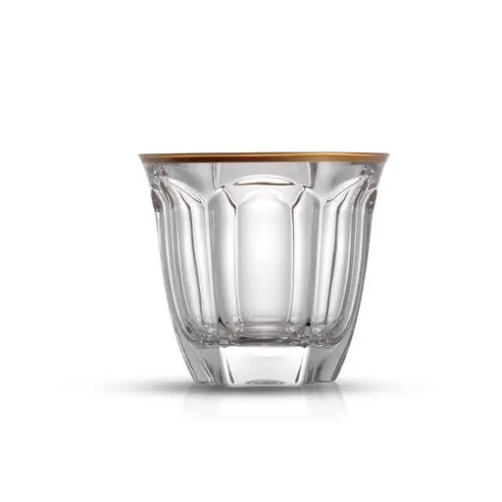 JoyJolt&reg; 7.4oz. Gold Rimmed Windsor Double Old Fashioned Tumblers, 2ct. {6}