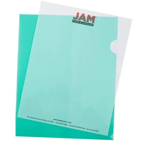 JAM Paper 9" x 11.5" Plastic Sleeve Page Protectors, 120ct. Yellow {2}