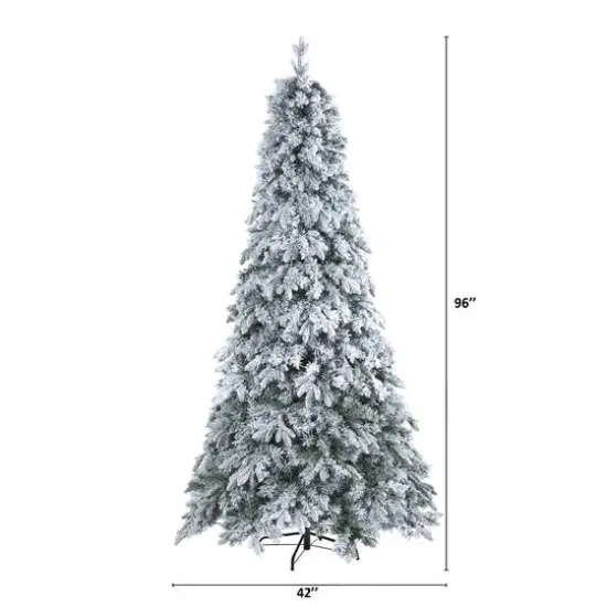 8ft. Pre-Lit Vermont Mixed Pine Artificial Christmas Tree, Clear LED Lights {9}
