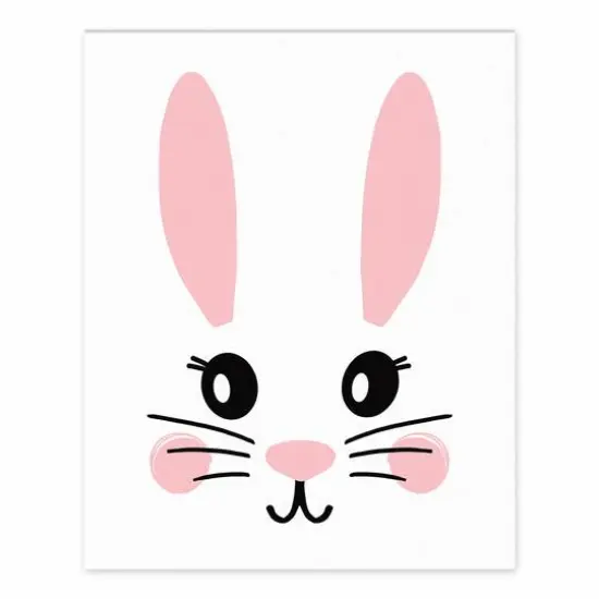 Simple Bunny Face Tabletop Canvas {1}