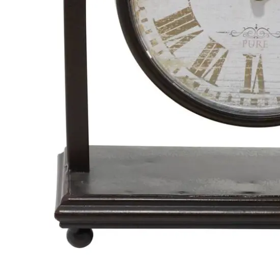 11" Black Metal Vintage Hanging Clock Set {12}