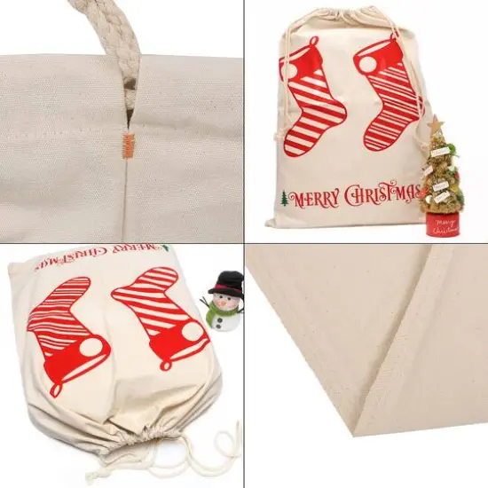 Personality Case&trade; 19" x 26" Stocking Stuffers Merry Christmas Cotton Sack {5}