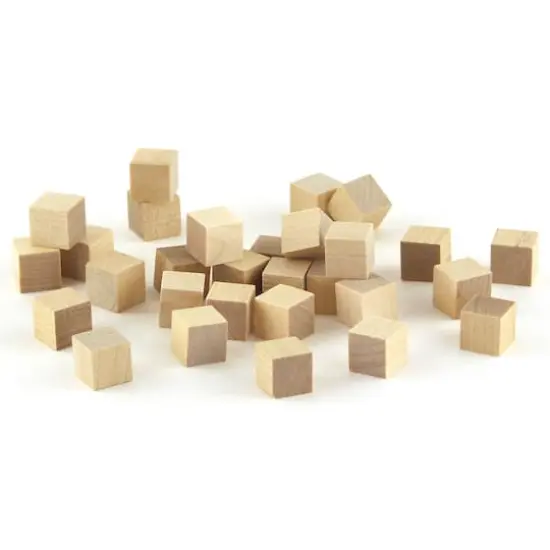 Hygloss&reg; 0.5" Wood Blocks, 30ct. {1}