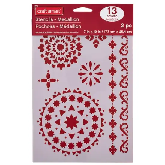 Medallion Plastic Stencils, 7" x 10" by Craft Smart&reg; {3}