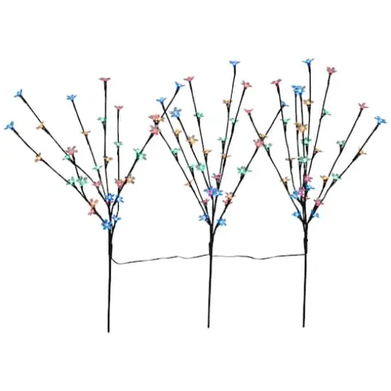 2.5ft. Cherry Blossom LED Lit Artificial Tree Branches, 3ct.Black {5}