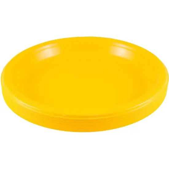 JAM Paper 7" Plastic Party Plates, 20ct. Yellow {3}