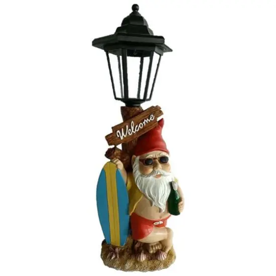 Santa's Workshop 16'' Solar Beach Gnome {1}