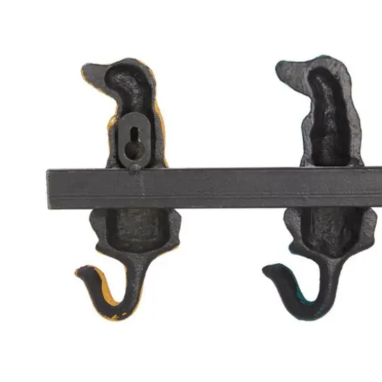 Multi Colored Metal Farmhouse Wall Hook, 5" x 19" x 1" {6}