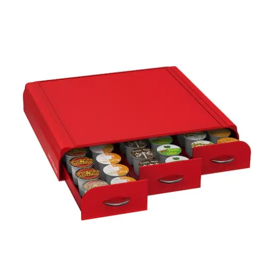 Mind Reader Red 36 Capacity Single Serve Coffee Pod Holder Drawer {10}