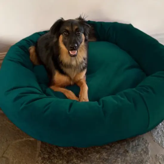 Royal Pet Bed Medium Washable Luxury Velvet Dog Bed Peacock {5}