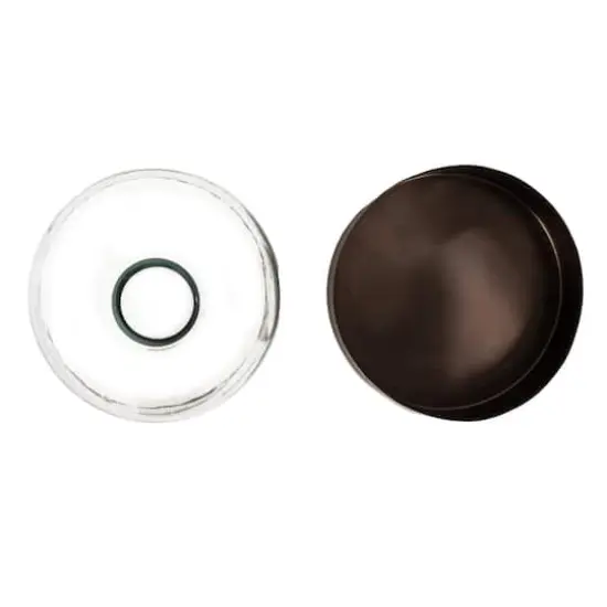 Hello Honey&reg; 10" Clear & Black Metal Sophisticated Glass Cloche with Metal Tray {5}