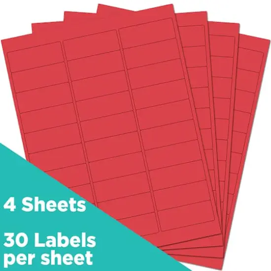 JAM Paper Standard Mailing Return Address Labels Red {4}