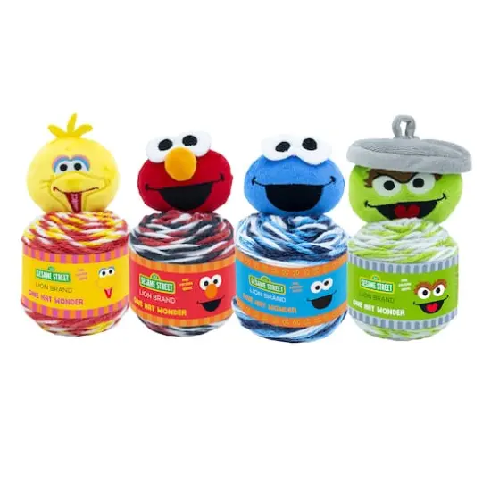 4 Pack Lion Brand&reg; Sesame Street&reg; One Hat Wonder Yarn {1}