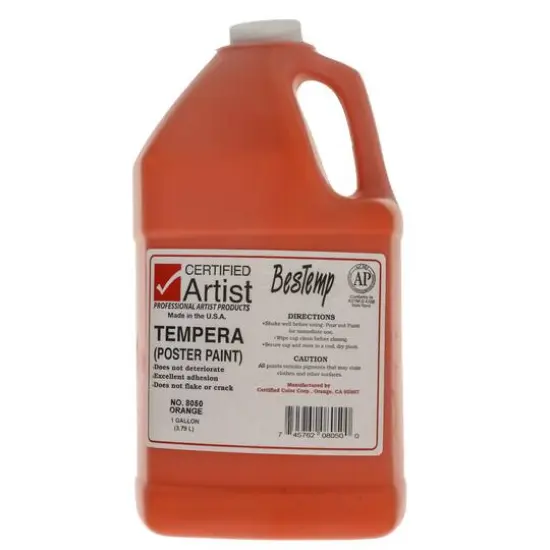 BesTemp Tempera Paint, 1gal. Orange {1}