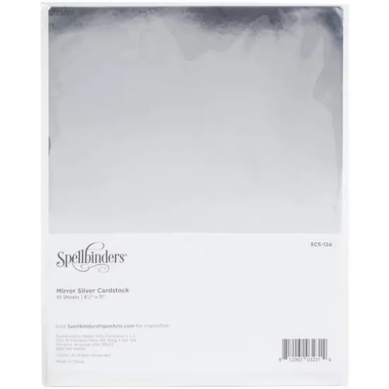 Spellbinders&reg; Metallic 8.5" x 11" Cardstock, 10 Sheets Mirror Silver {1}