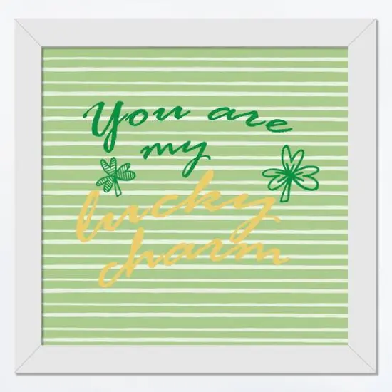 Lucky Charm 16" x 16" White Framed Print Under Plexiglass {1}