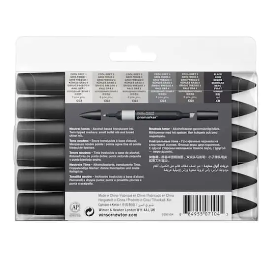 Winsor & Newton&reg; ProMarker&trade; Neutral Tones 6 Marker Set {3}