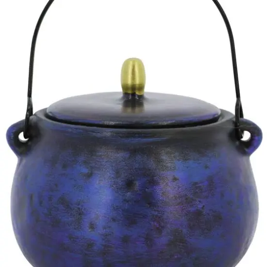 5" Purple Cauldron Ceramic Tabletop D&eacute;cor by Ashland&reg; {4}