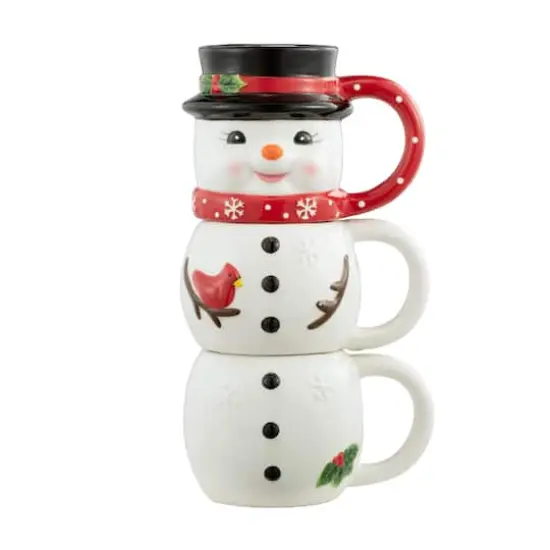 12oz. Snowman Stacking Mug Set {1}