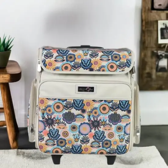 Everything Mary Floral Rolling Scrapbook Storage Tote {1}