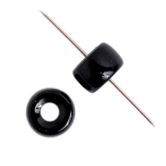 John Bead 9mm Opaque Glass Pony Beads, 100ct. Black {5}