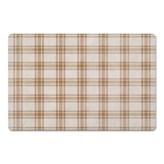 Orange Plaid Floor Mat {1}