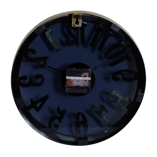 Blue Aluminum Coastal Wall Clock, 12" x 12" x 4" {3}