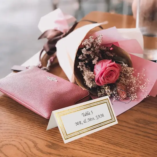 JAM Paper Triple Gold Border Fold-Over Wedding Table Place Cards, 100ct. {3}