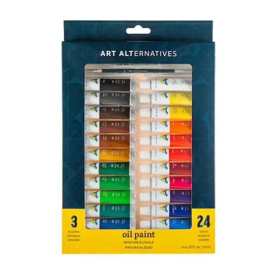 Art Alternatives Economy Oil 24-Color Paint Set, 12mL Tubes {3}