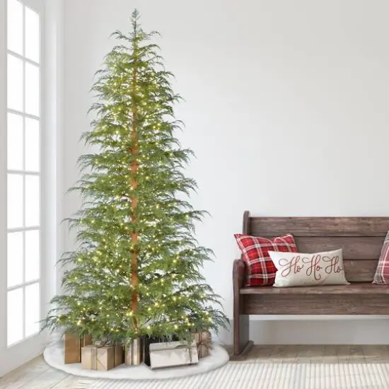 7.5ft. Pre-Lit Cypress Artificial Christmas Tree, Warm White LED Lights {4}