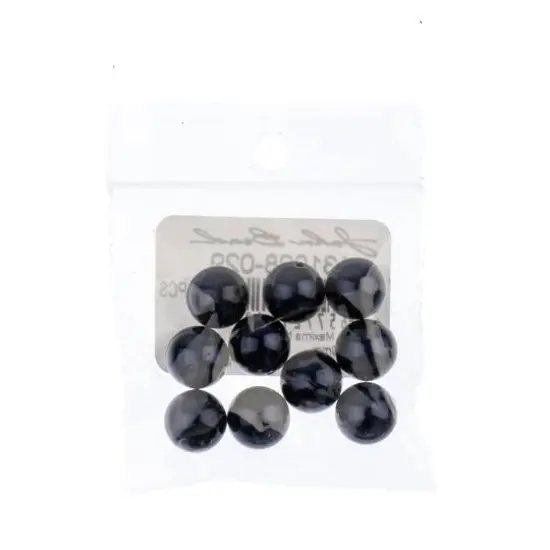 Preciosa Maxima 10mm Glass Nacre Pearls, 10ct. Dark Blue {3}