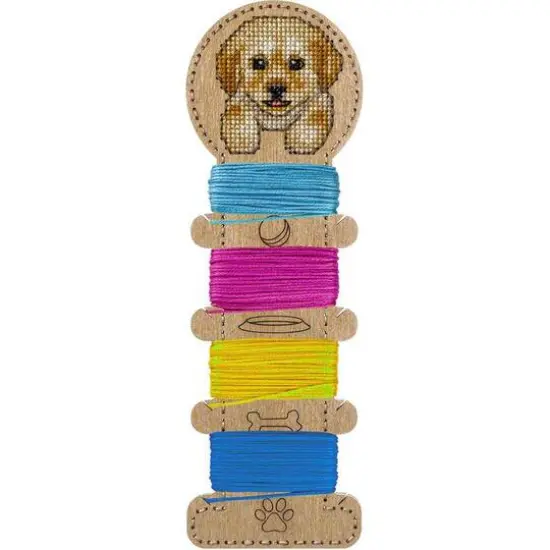 Wonderland Crafts Dog Embroidery Blank Wood Organizer {7}