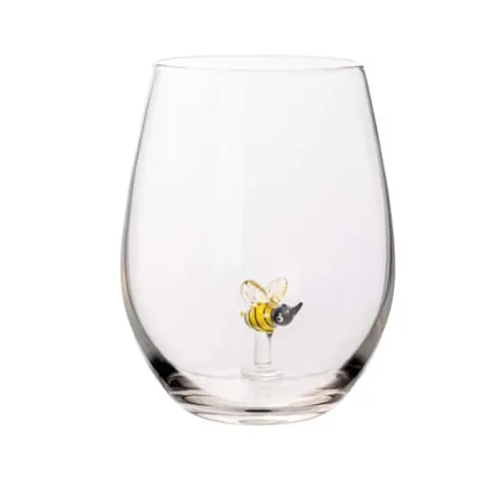 Hello Honey&reg; 4.75" Round Stemless Wine Glass Set {13}
