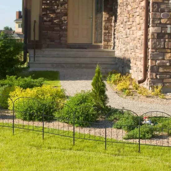 NEX 47ft. Black Decorative Arch Garden Fence {6}