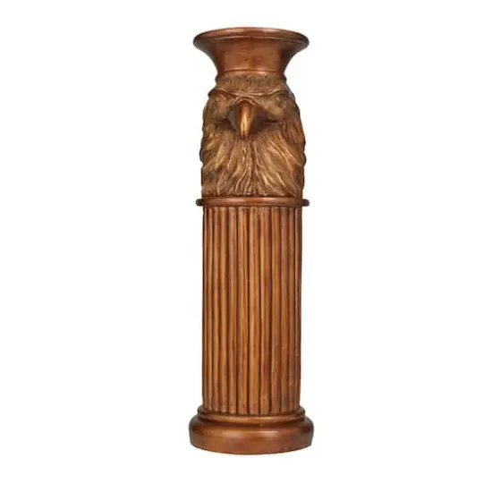 Bronze Polystone Traditional Pedestal Table, 24" x 7" x 9" {4}