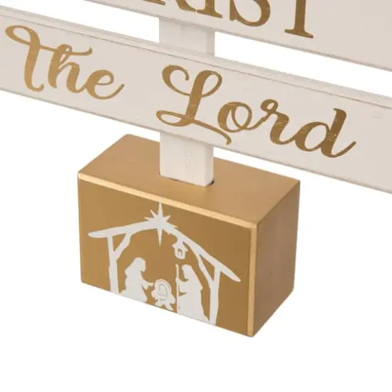 Glitzhome&reg; 18" Wooden Nativity Tree Tabletop D&eacute;cor {7}