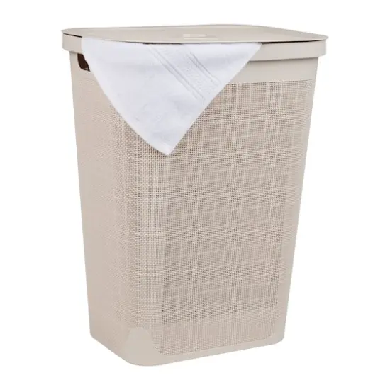 Mind Reader 18" x 24" Slim Laundry Hamper Ivory {1}