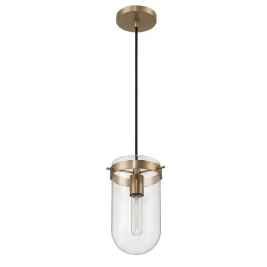 Hello Honey&reg; Atwood Brushed Bronze Modern Minimalist Glass & Metal Ceiling Light {7}