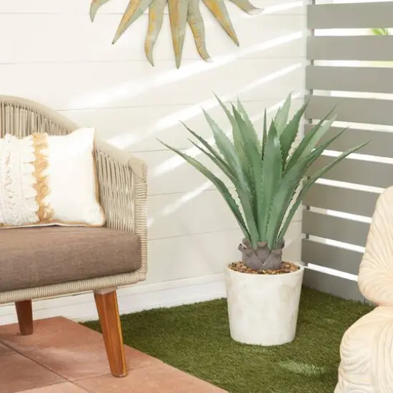 2.5ft. Potted Beige Plastic Contemporary Artificial Foliage {8}