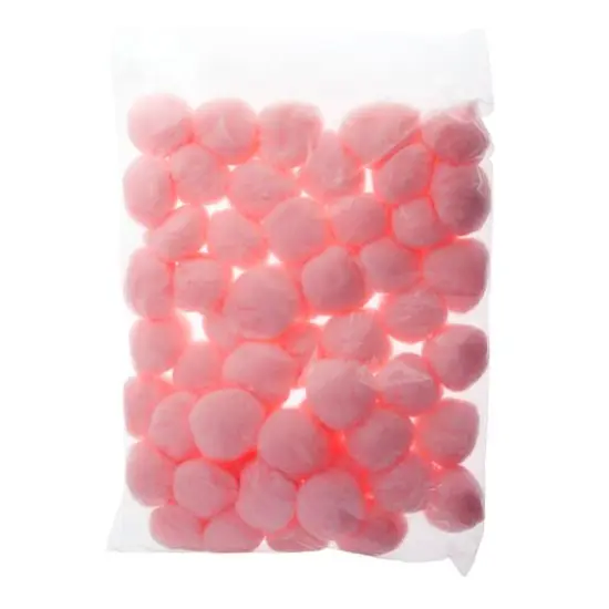 John Bead 2" Pom Poms, 50ct. Pink {5}