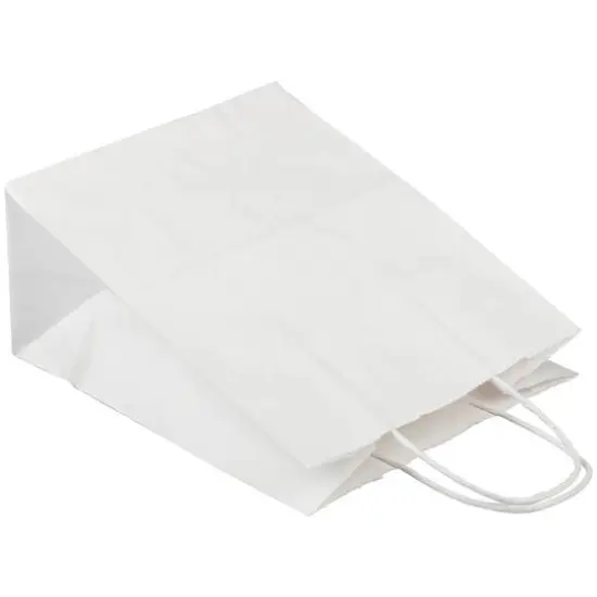 JAM Paper Medium White Kraft Solid Gift Bags, 100ct. {4}