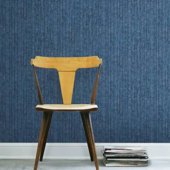 RoomMates Crackled Stria Texture Peel & Stick Wallpaper Navy Blue {7}