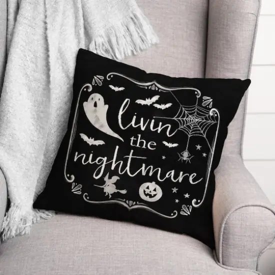 Livin The Nightmare Throw Pillow {3}