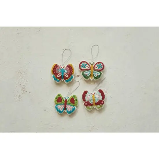Hello Honey&reg; 4 Pack 5.5" Butterfly Wool Felt Ornaments {1}