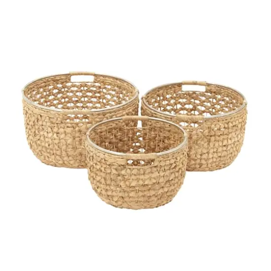 Tan Sea Grass Natural Storage Basket Set {1}